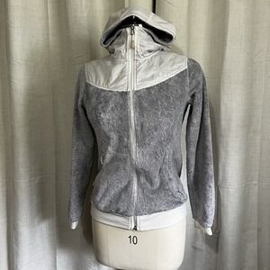 The North Face Jacket Women's Size M Fleece‎ Hooded Softshell  Grey & White
